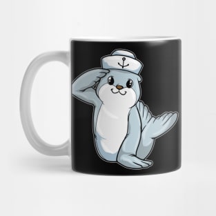 Seal as Sailor with Hat Mug